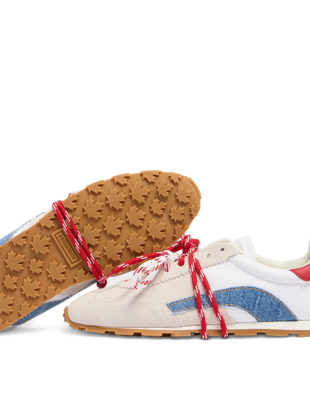 DSQUARED2 Sneakers met esdoornblad detail Beige