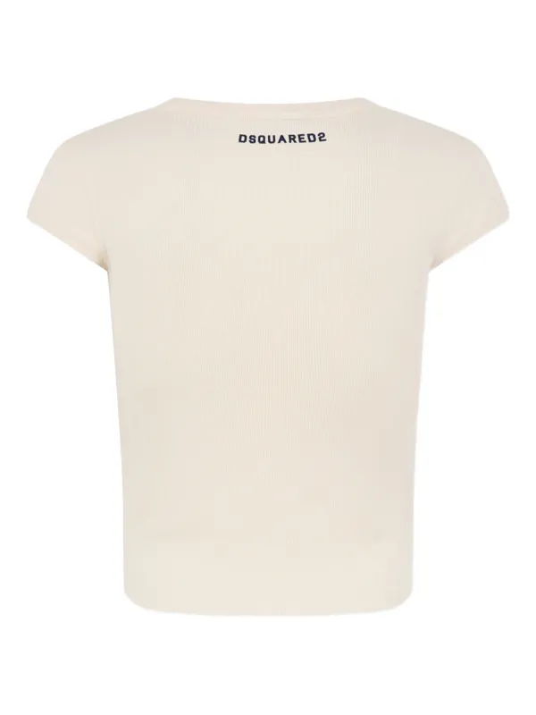 DSQUARED2 Retro Fade Cupsleeve Fit T-shirt | Neutrals | FARFETCH
