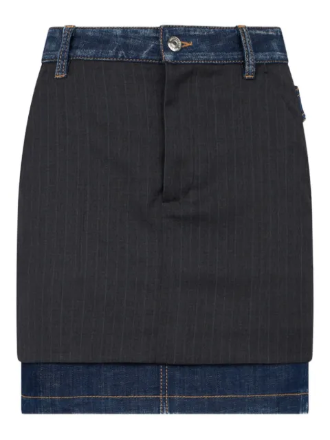 DSQUARED2 falda midi acon motivo de rayas