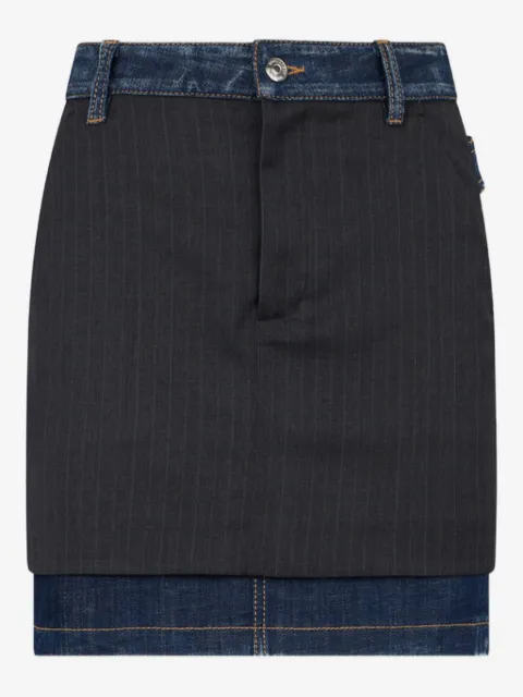 DSQUARED2 dark wash hybrid denim tailor skirt
