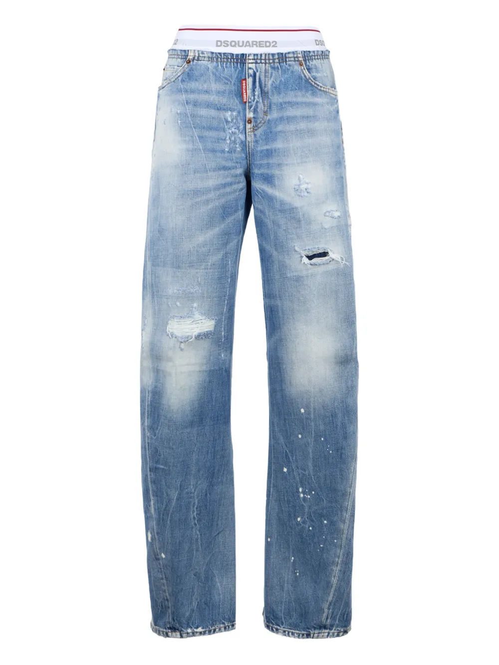 DSQUARED2 Jeans con banda logo - Blu