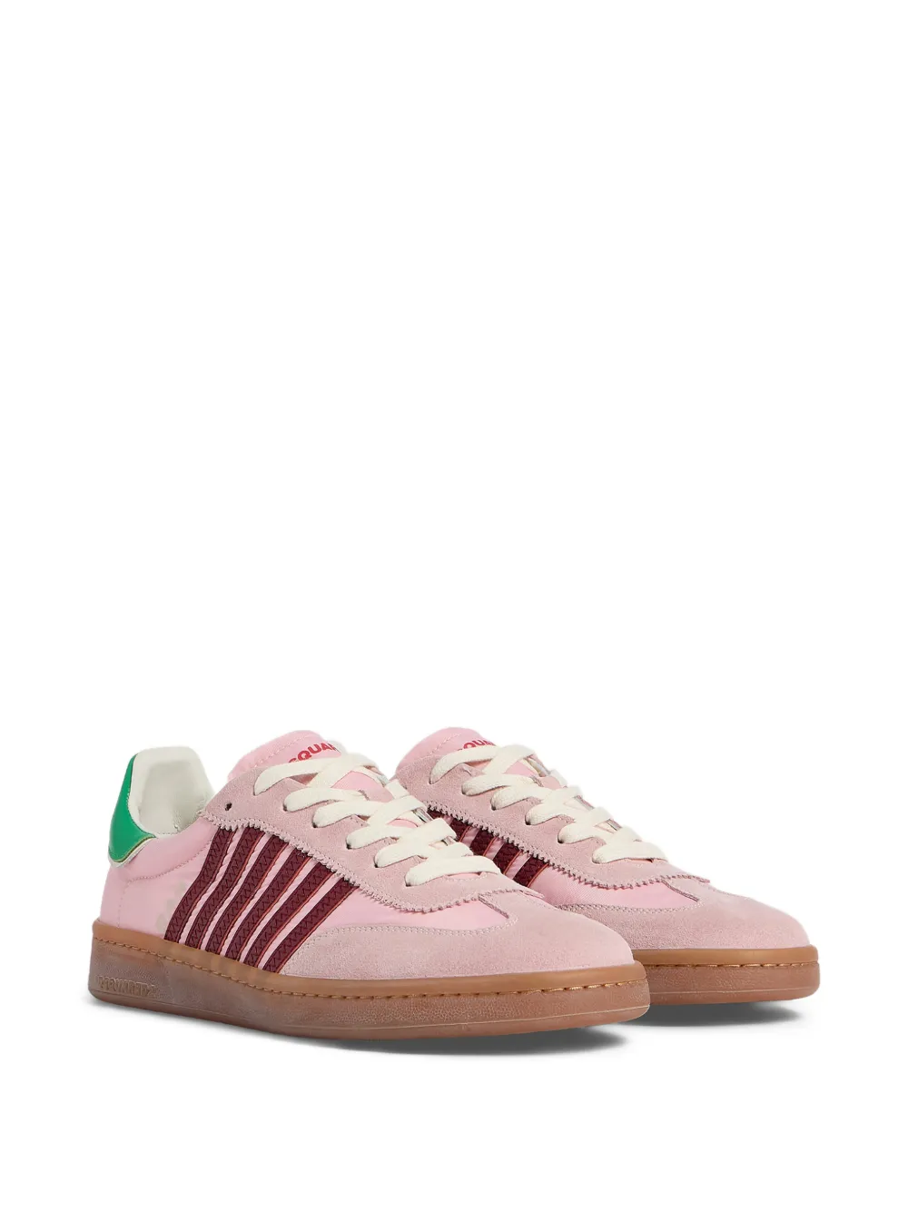 DSQUARED2 Gestreepte boxer sneakers - Roze