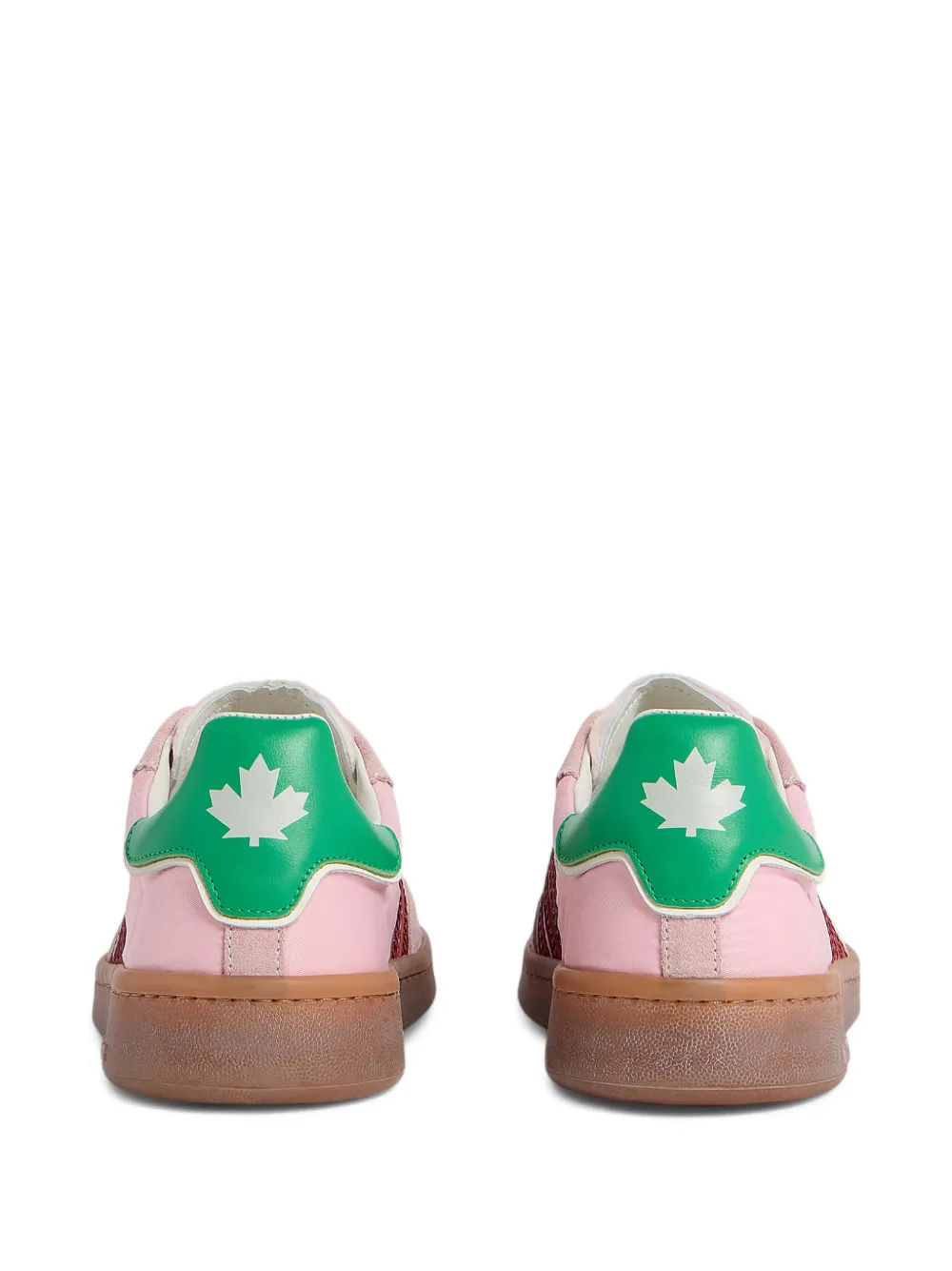 DSQUARED2 Gestreepte boxer sneakers Roze