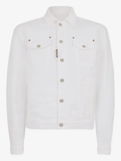 DSQUARED2 Jaqueta jeans com patch de logo