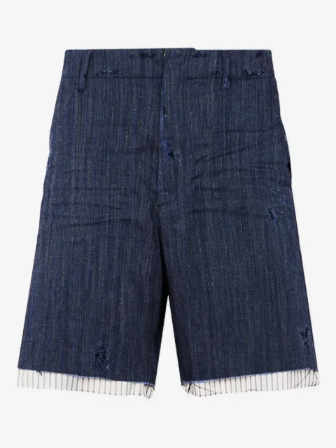 DSQUARED2 ripped and raw-cut Snatch shorts