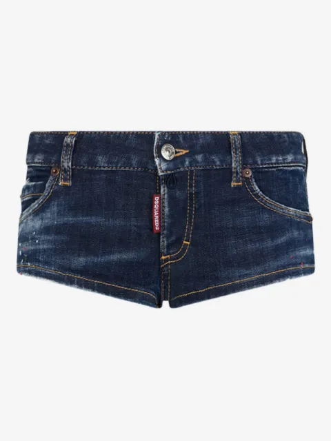 DSQUARED2 Dark Busted Rebel mini shorts