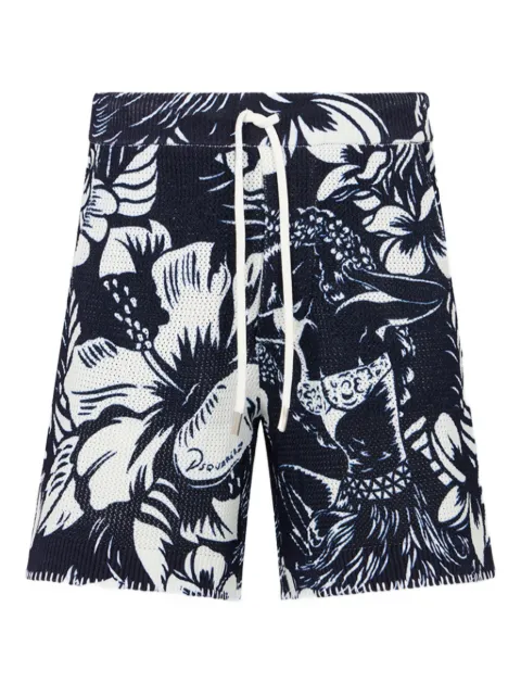 DSQUARED2 floral-pattern shorts