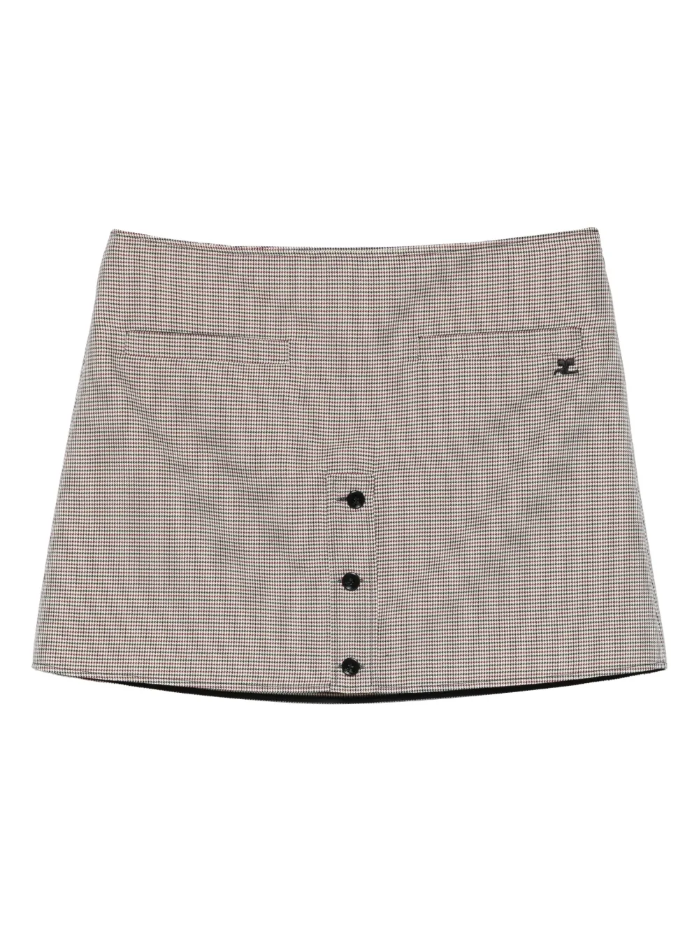 Courrèges button paid skirt | Neutrals | Image 1