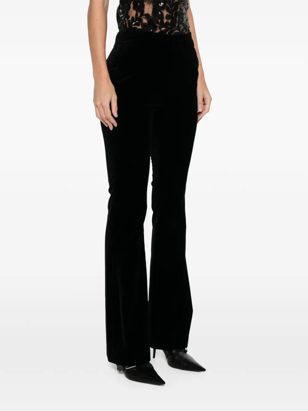 Golden Goose Journey flared katoenen broek Zwart