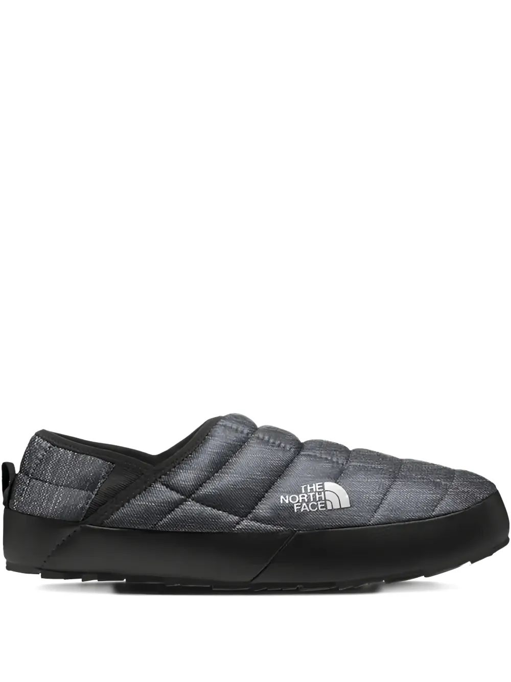 The North Face logo-print mules Grijs