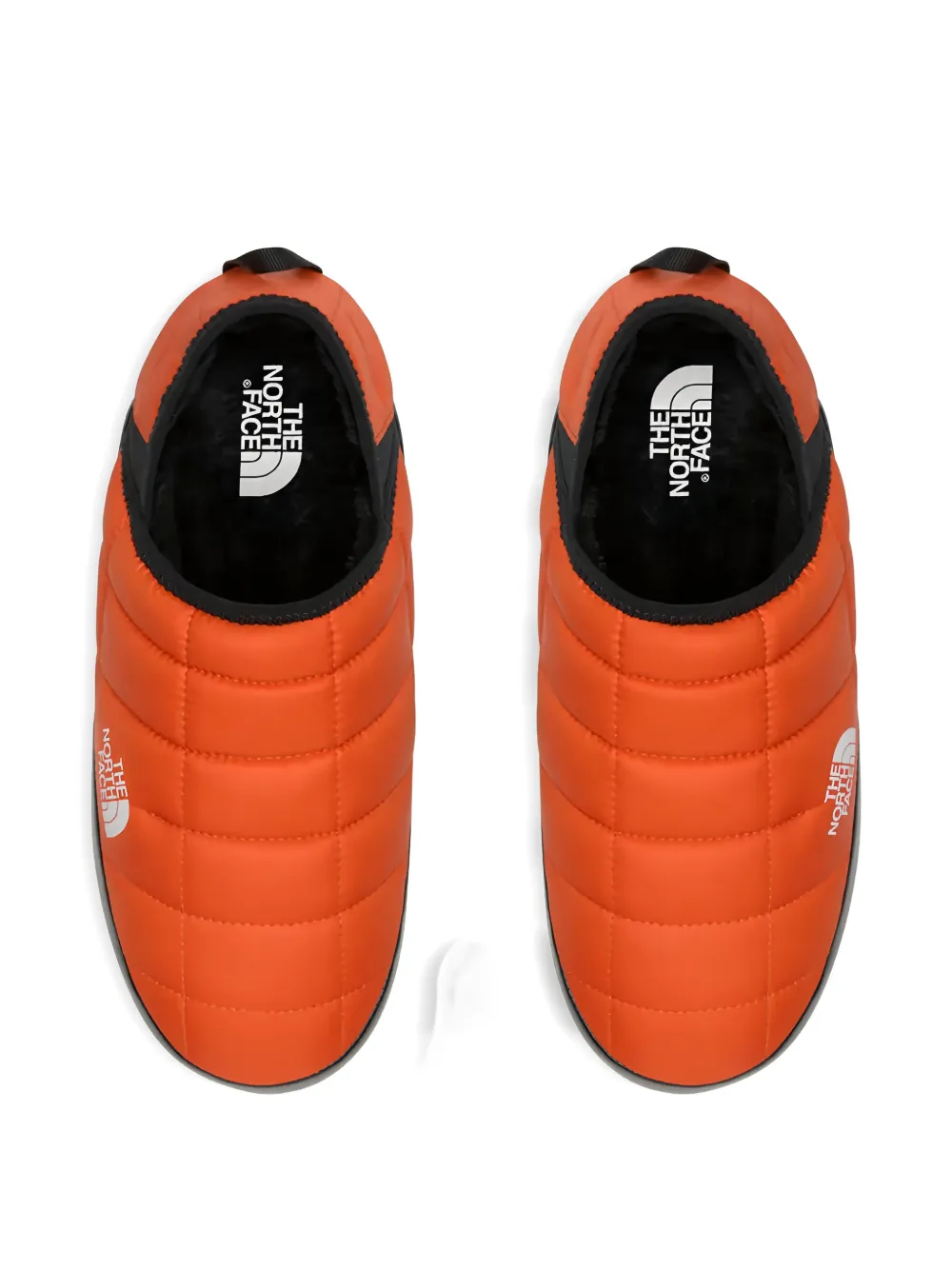 The North Face logo-print quilted mules - Oranje