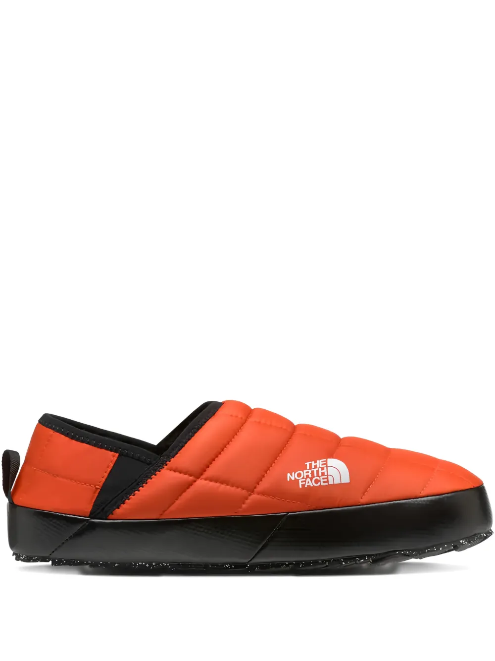 The North Face logo-print quilted mules Oranje
