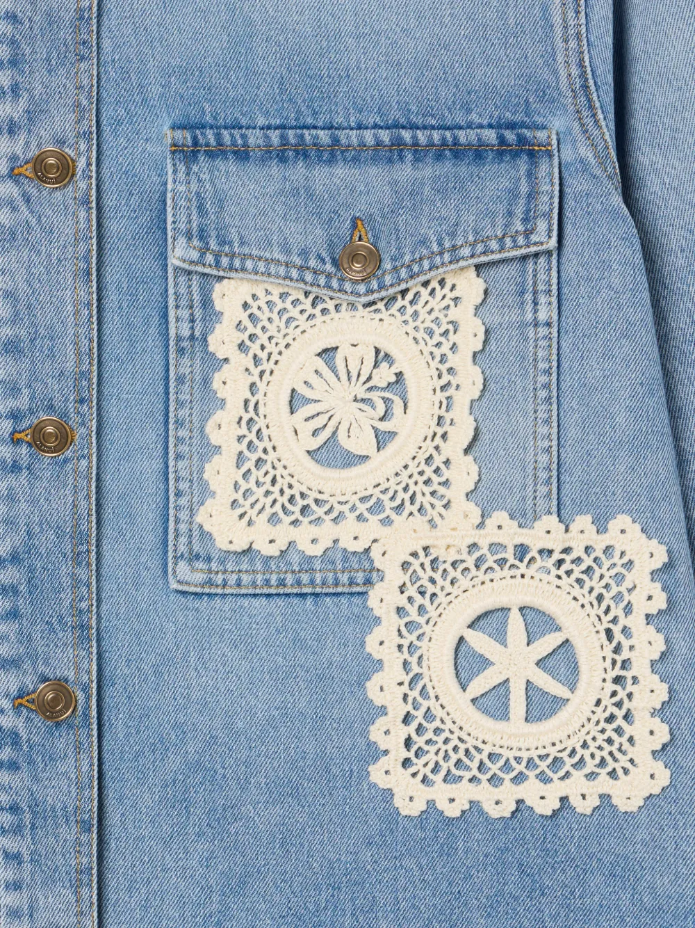 Alanui Island's Diary denim shirtjack Blauw