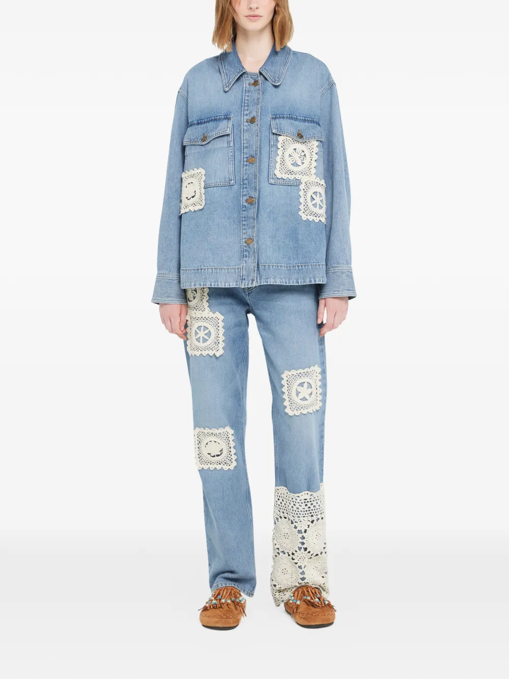  Alanui Island’s Diary Denim Overshirt - Blue 