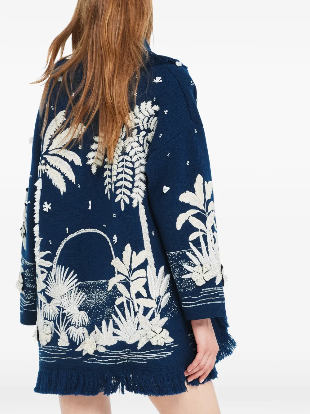 Alanui Cardigan Postcard From Paradise - Blu