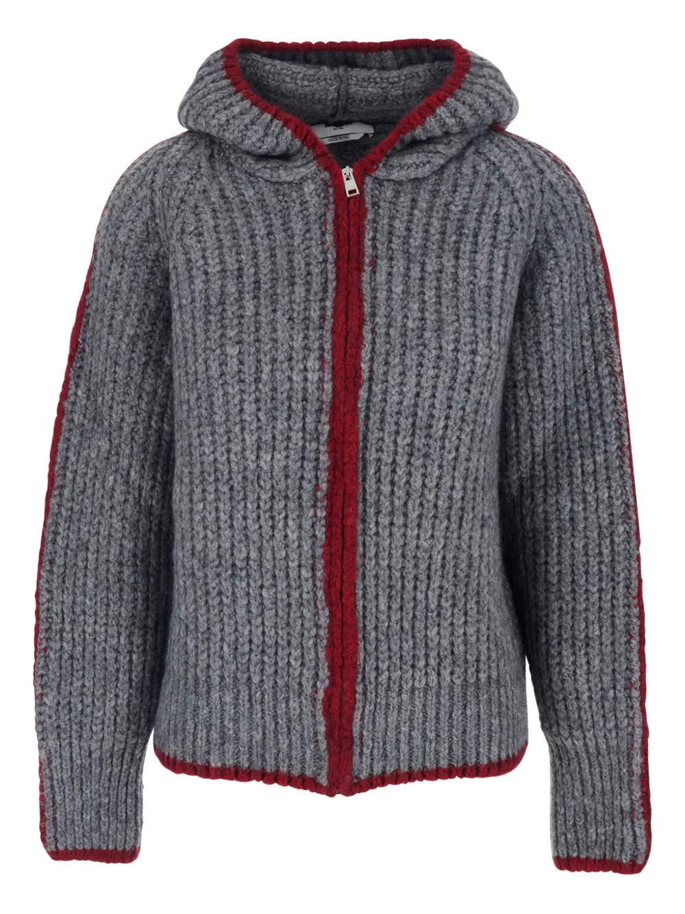 MSGM hooded zip cardigan | gris | Image 1