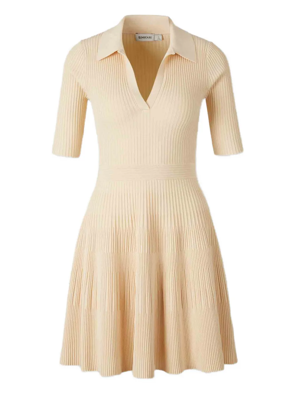 Simkhai pleated collared dress - Toni neutri