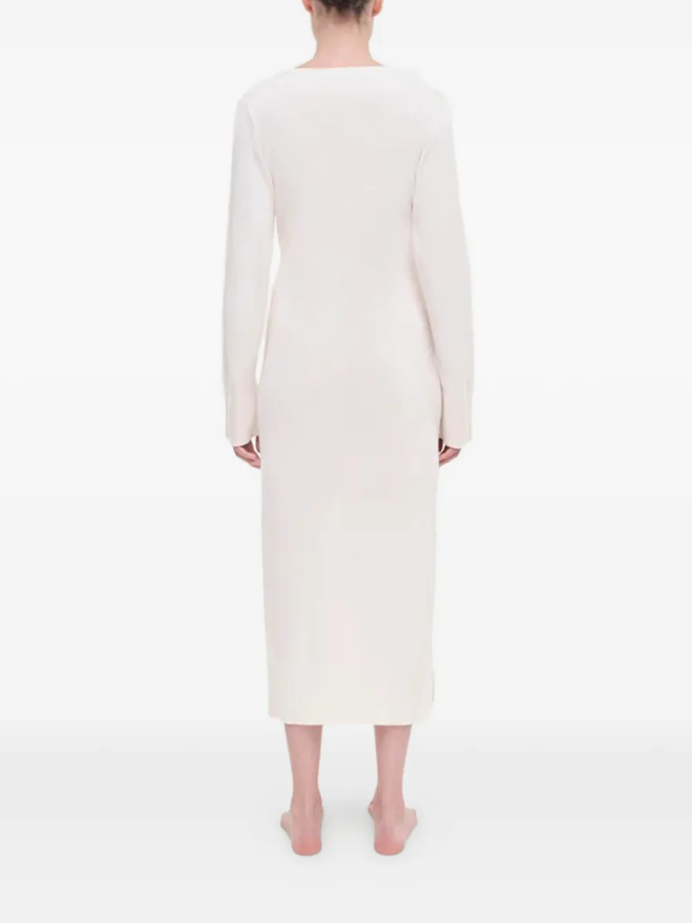 Simkhai Skyla V-neck Wrap Midi Dress In Neutral