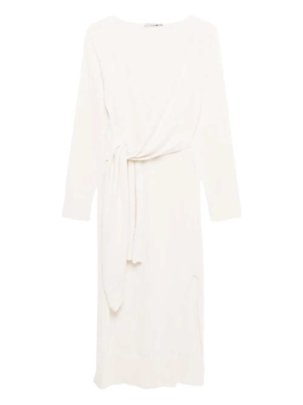 Simkhai Skyla V-neck wrap midi dress | Neutrals | Image 1