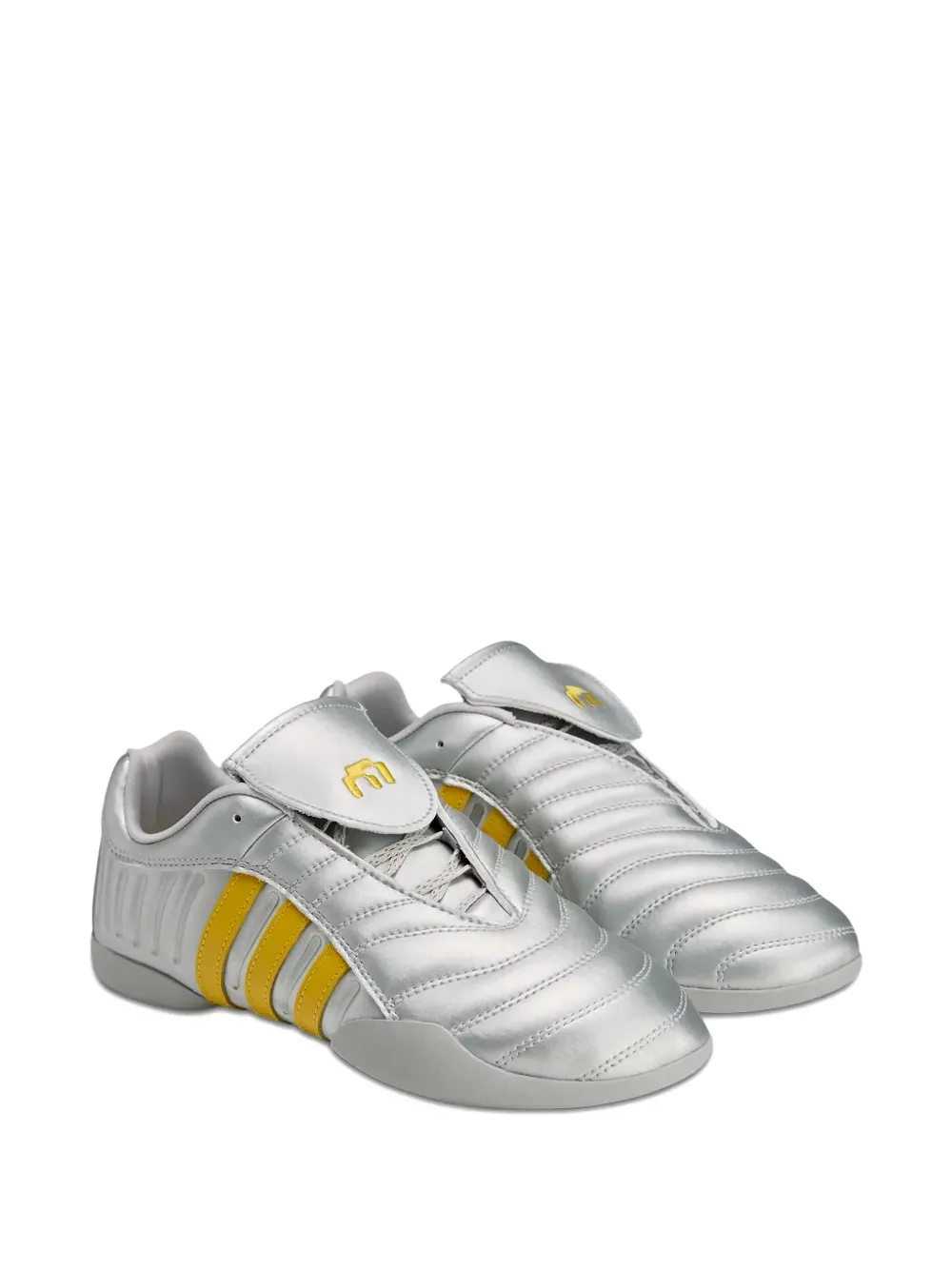 Adidas Originals Elite Mei Miaou Striped Trainers In Silver