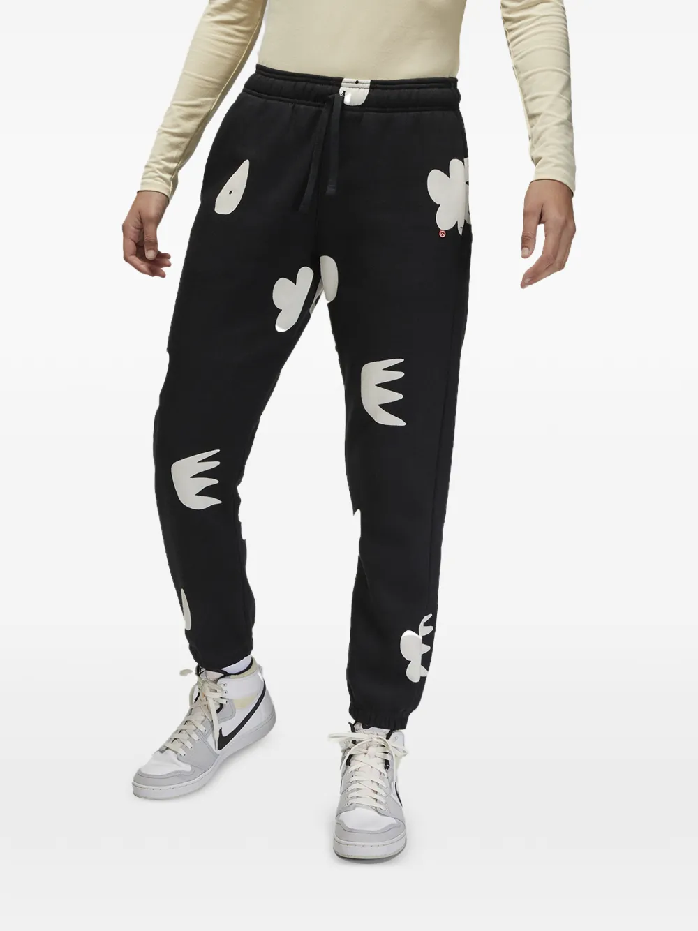 Jordan x Artist Series By Mia Lee fleece trainingsbroek Zwart