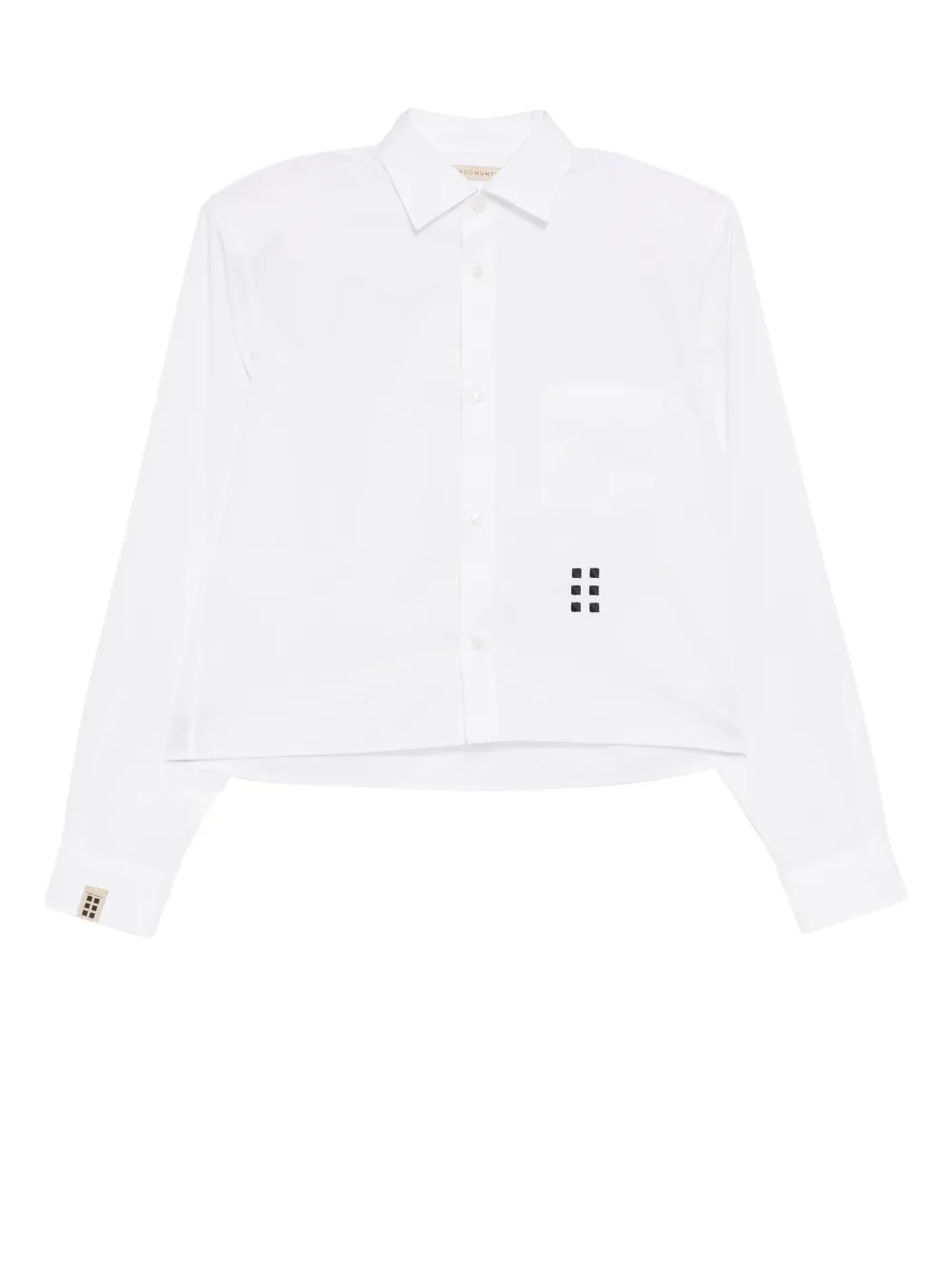ROMEO HUNTE six-blocks cropped shirt - Bianco