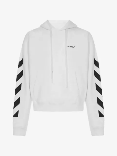 Off-White sudadera con capucha y rayas Diag