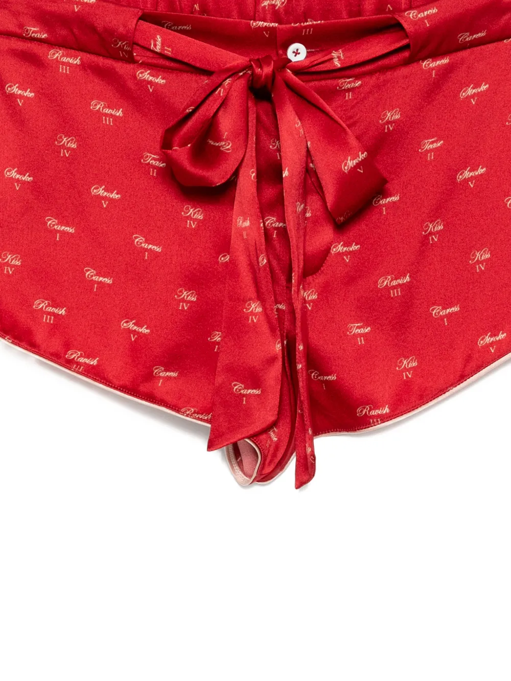 Kiki de Montparnasse Pyjamashorts met print Rood