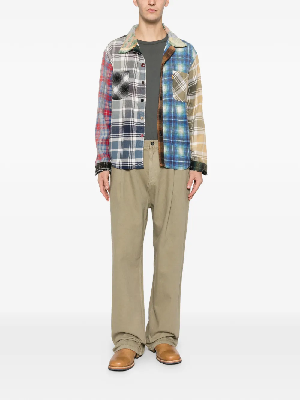 AMISH Nogend geplooide broek - Beige