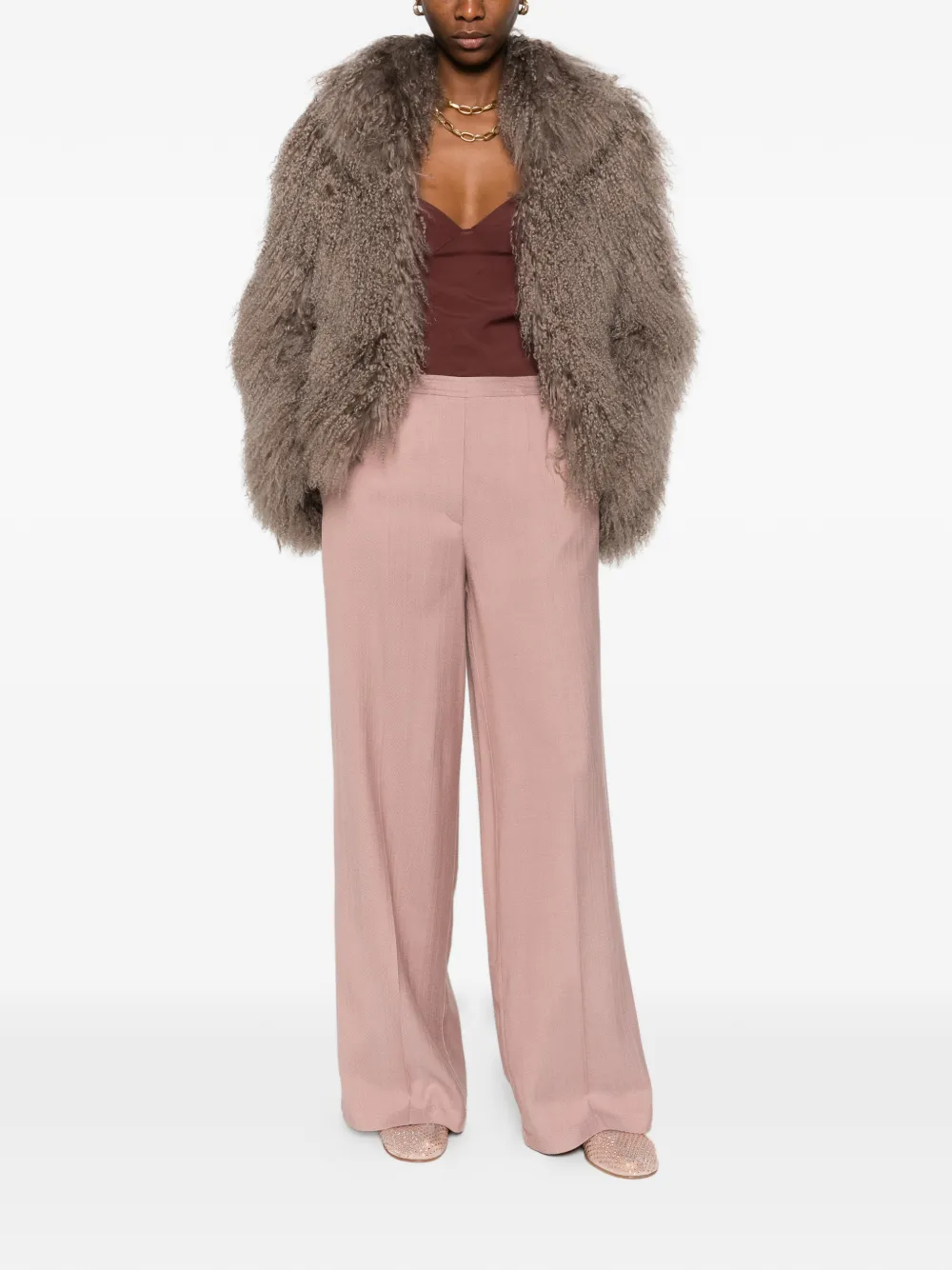 Forte Forte wide-leg trousers - Roze