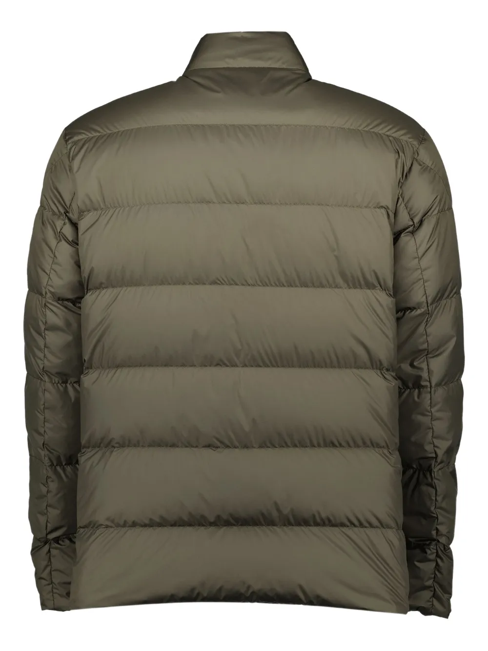 Moncler Ouille Reversible Short Down Jacket In Green