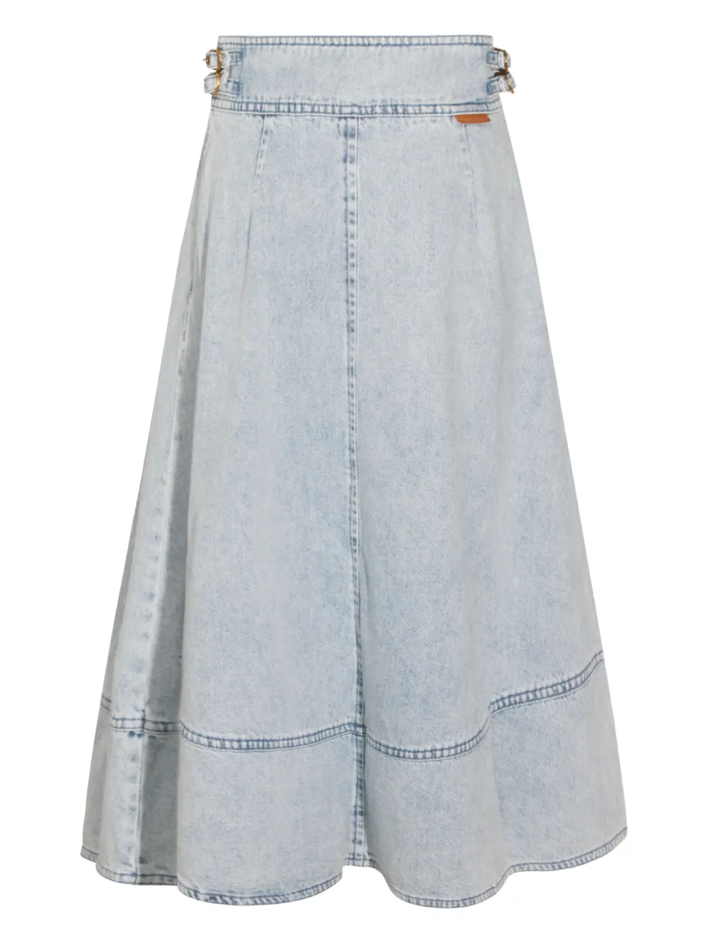 ZIMMERMANN buckle pleated skirt - Blauw