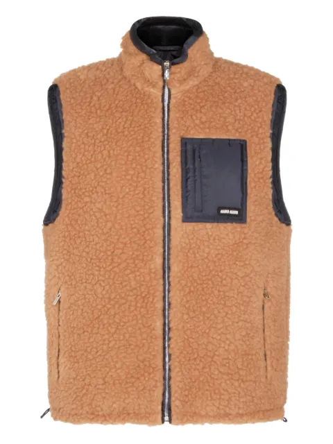 Miu Miu Teddy  zip pocket gilet coat