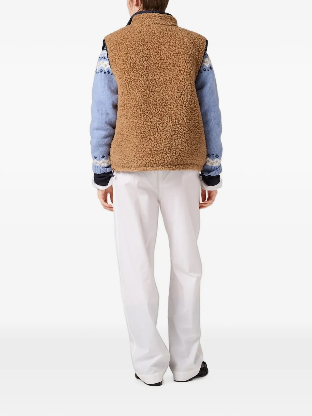 Miu Fleece bodywarmer met rits en zak Bruin