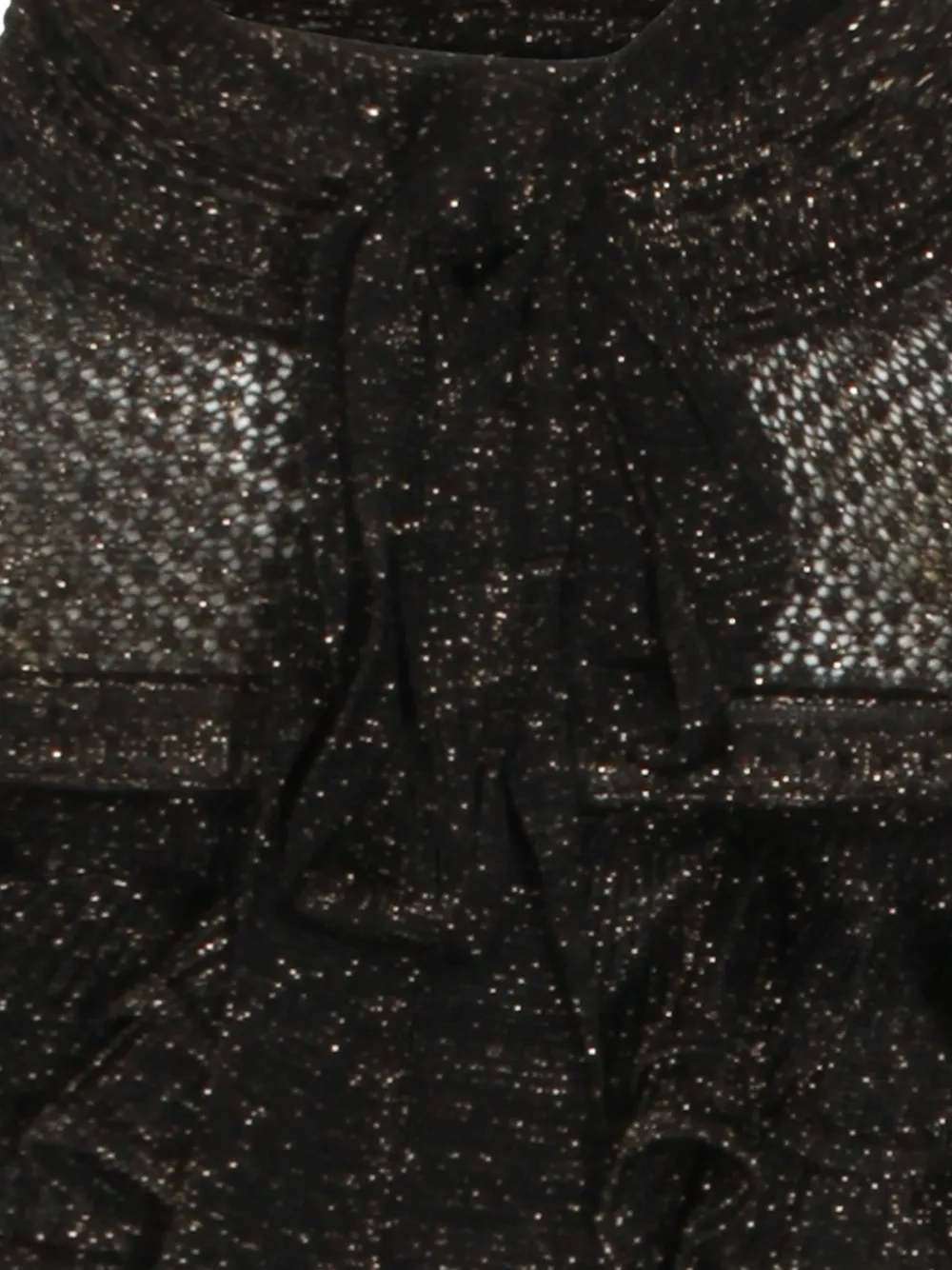 Zimmermann High Neck Long Sleeve Metallic Top In Green