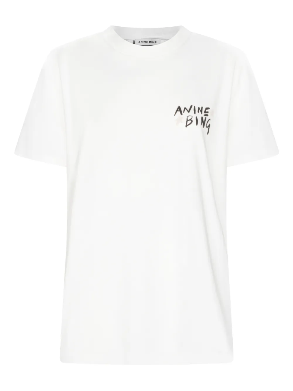 ANINE BING playera con letras en la espalda | blanco | Image 1