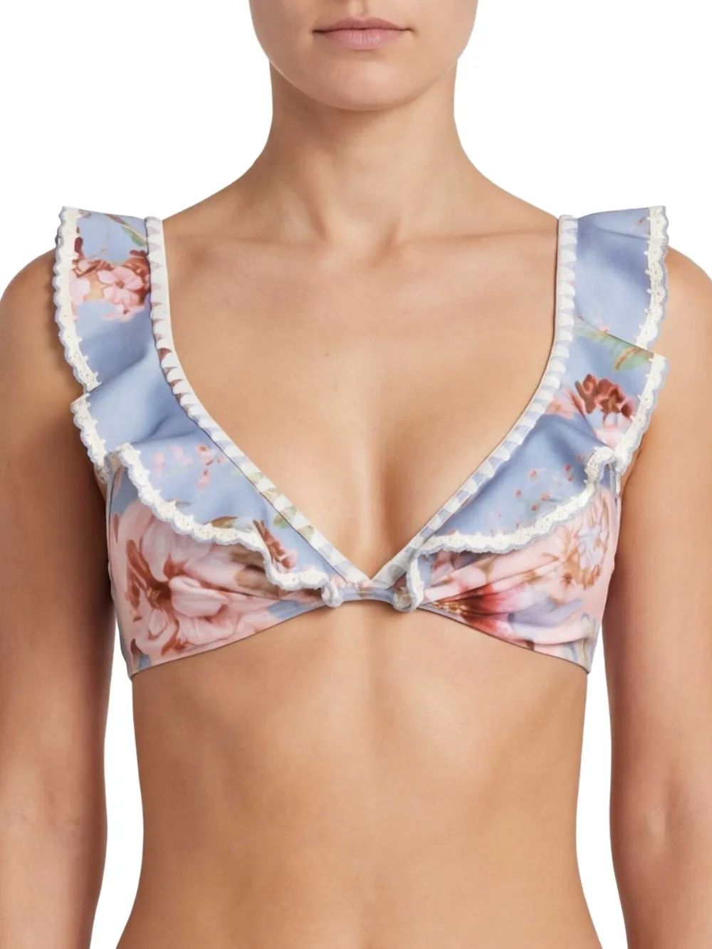 ZIMMERMANN Awaken bikinitop met franje Blauw