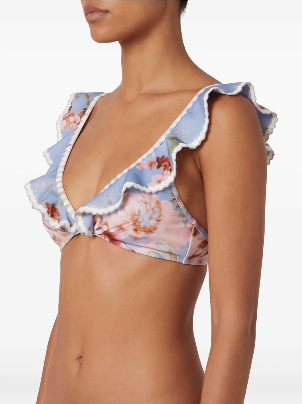 ZIMMERMANN Awaken bikinitop met franje Blauw