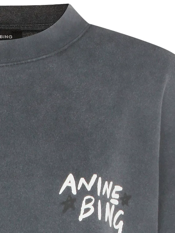 ANINE BING プリント スウェットシャツ | ブラック | FARFETCH JP