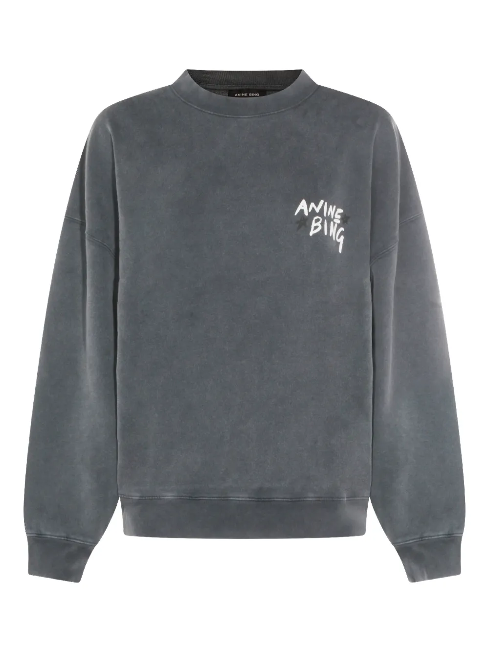 ANINE BING lettering-print sweatshirt | Black | Image 1
