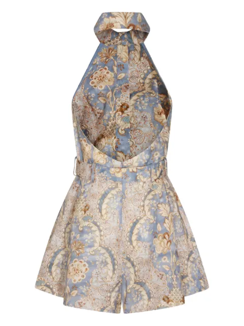 ZIMMERMANN halter-neck patterned playsuit