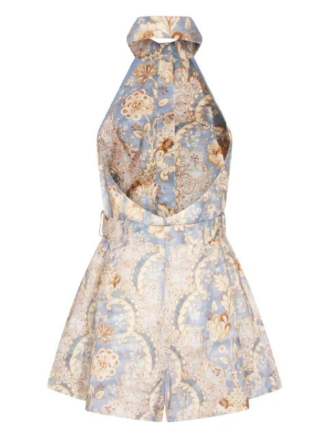 ZIMMERMANN halter-neck patterned playsuit