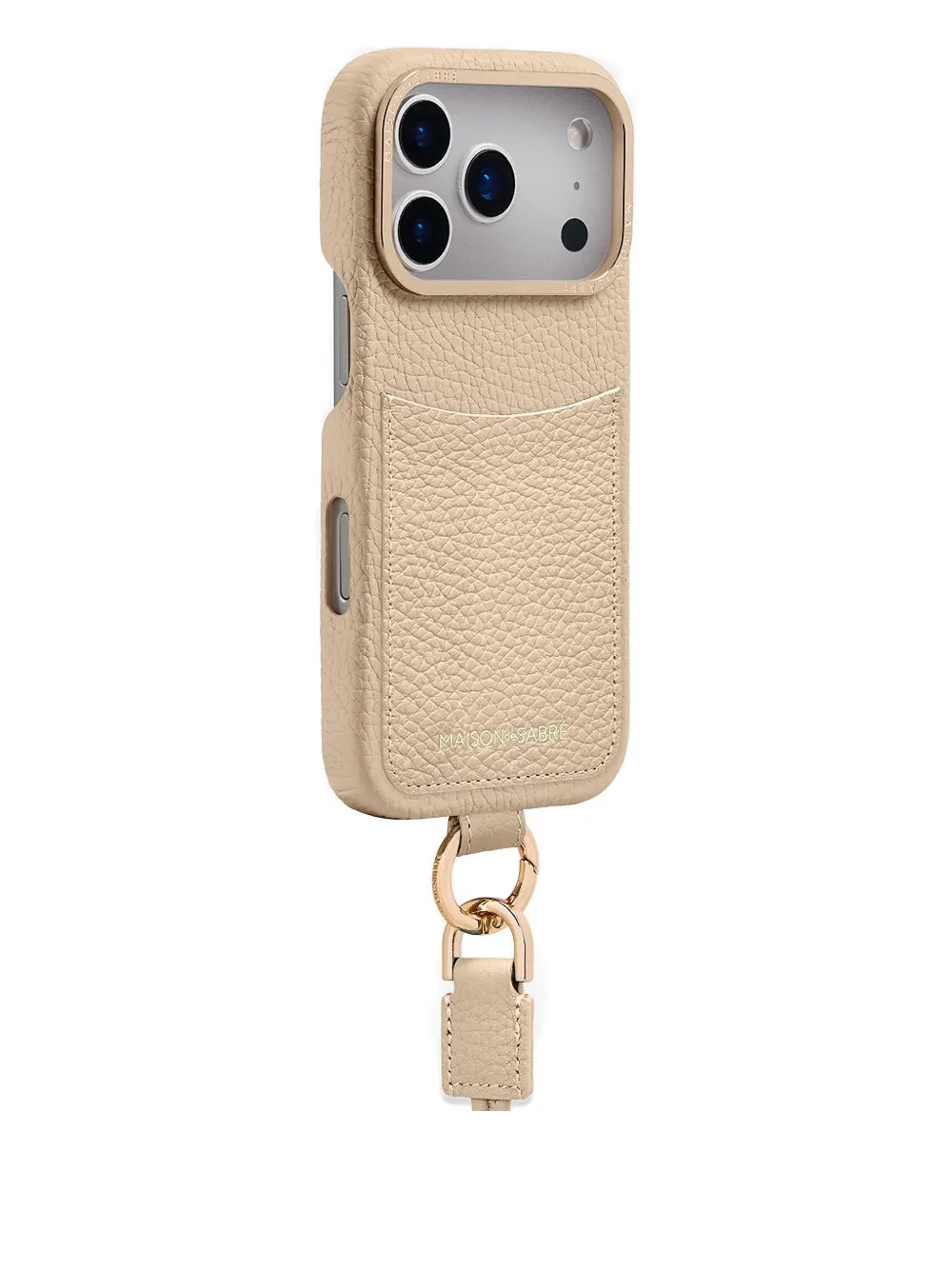 Maison De Sabre The Sling Card-slot Iphone 17 Pro Case In Gold