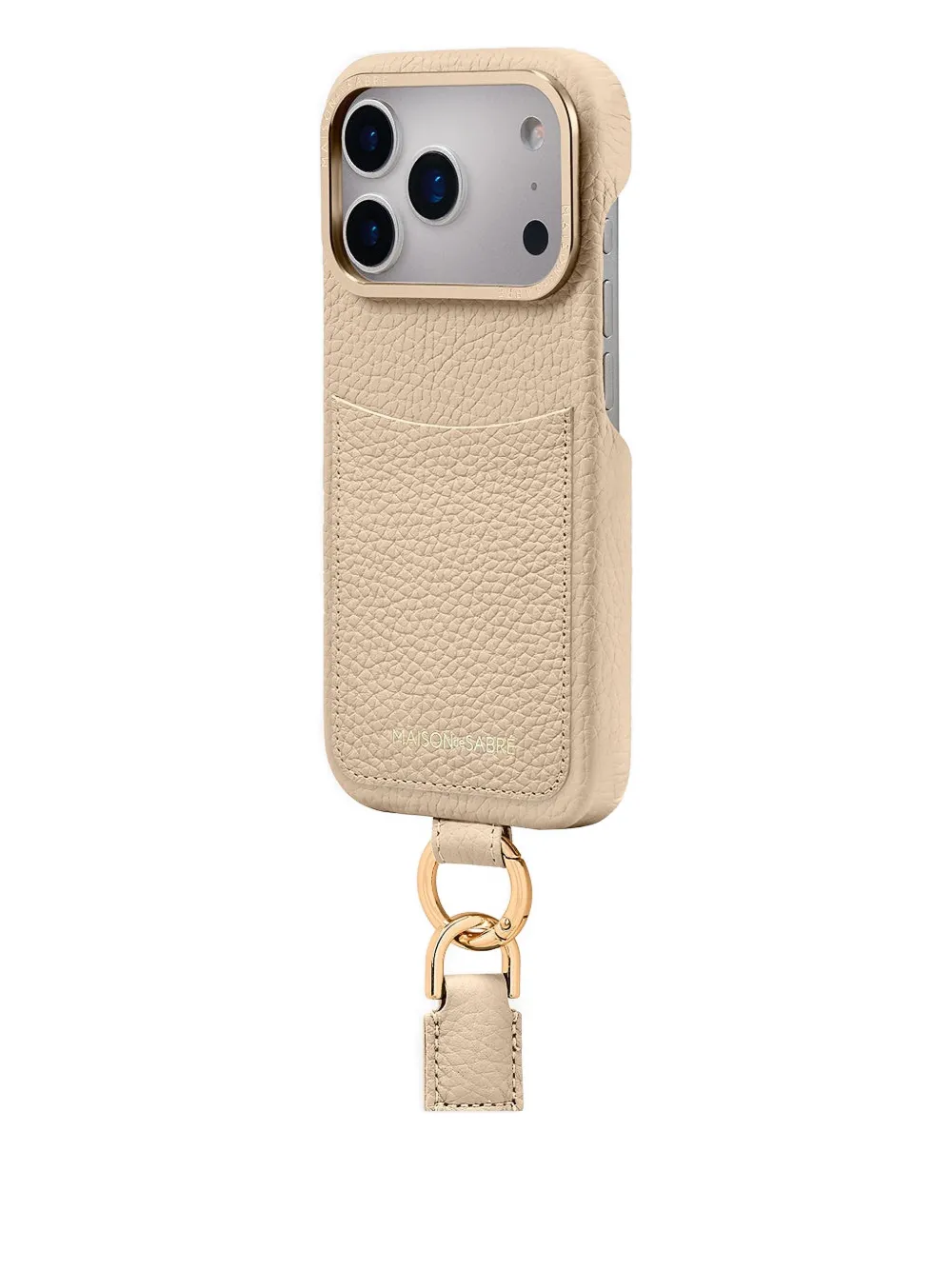 Maison De Sabre The Sling Card-slot Iphone 17 Pro Case In Gold