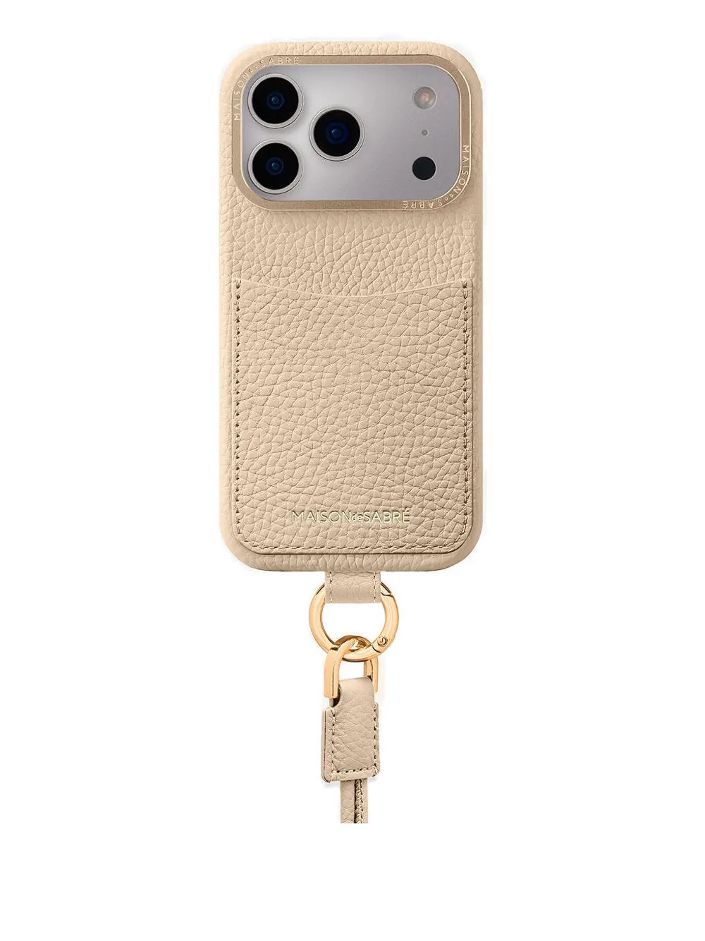 Maison De Sabre The Sling Card-slot Iphone 17 Pro Case In Gold