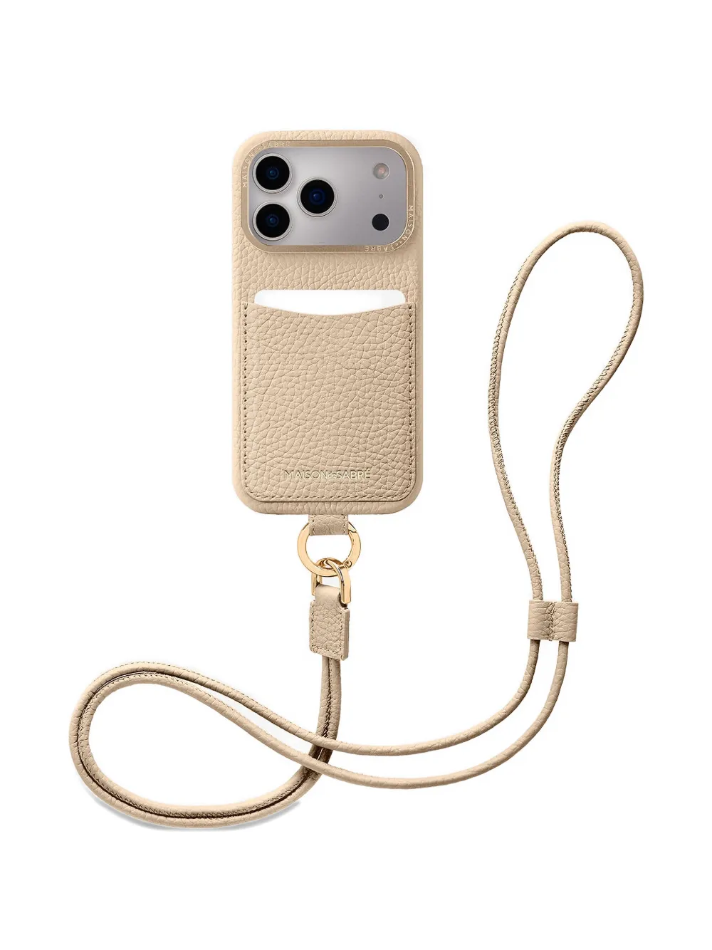 Maison De Sabre The Sling Card-slot Iphone 17 Pro Case In Gold