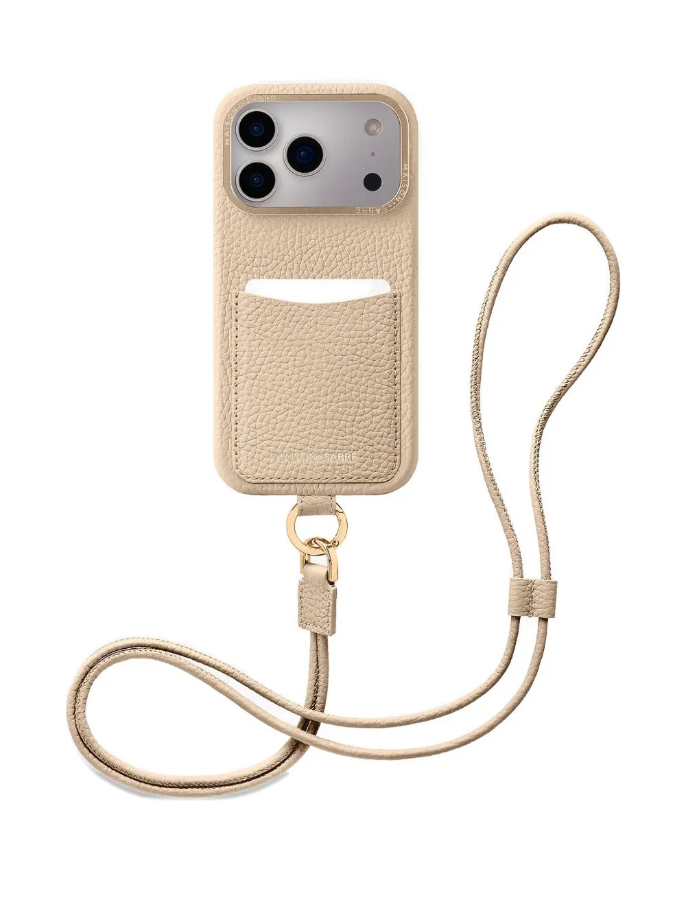 MAISON de SABRÉ The Sling card-slot iPhone 17 pro max case - Toni neutri