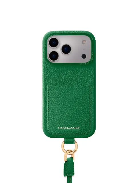 MAISON de SABRÉ funda The Sling para iPhone 17 Pro Max con letras del logo