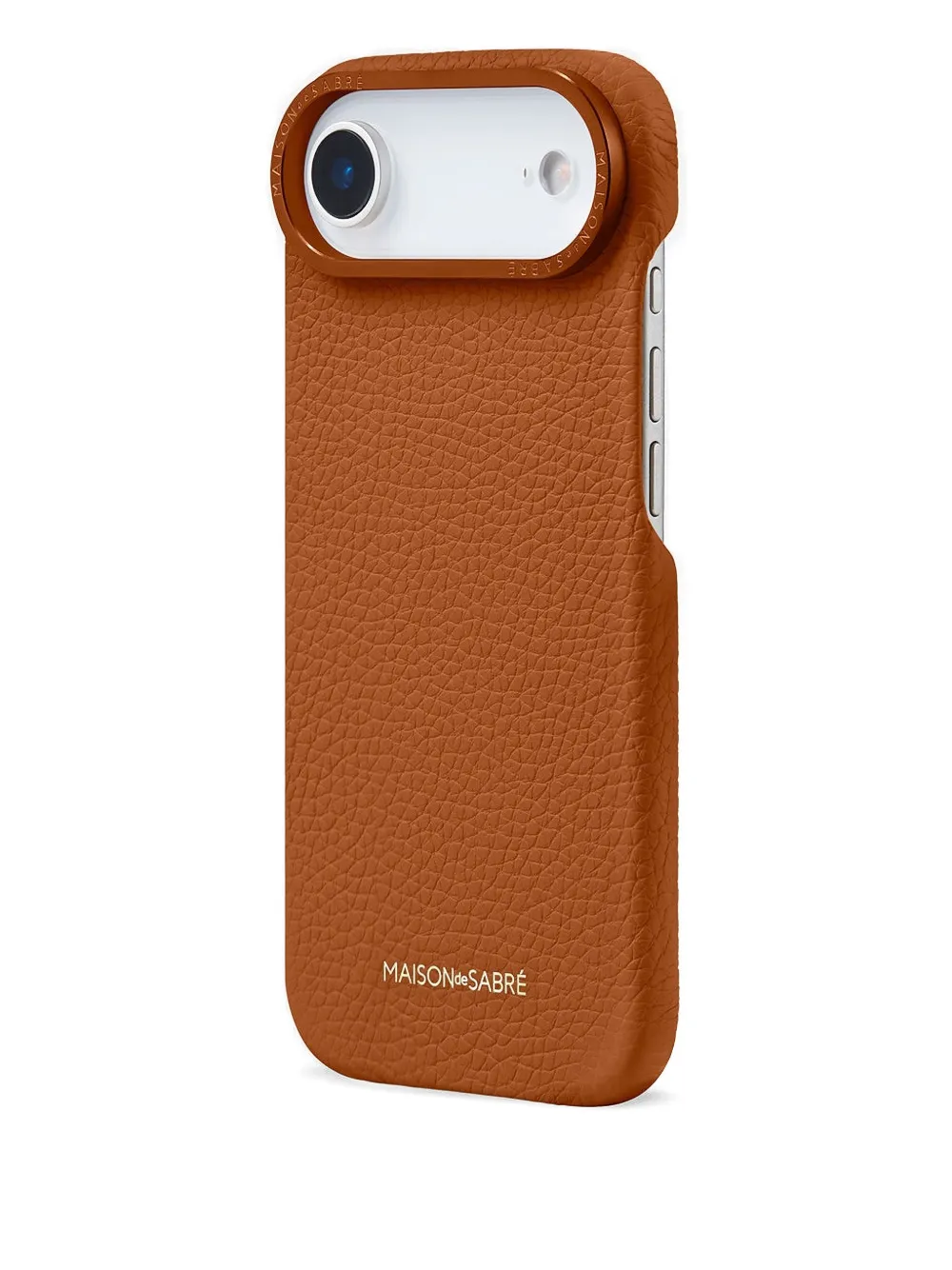 Maison De Sabre Logo-lettering Leather Iphone 17 Air Case In Brown