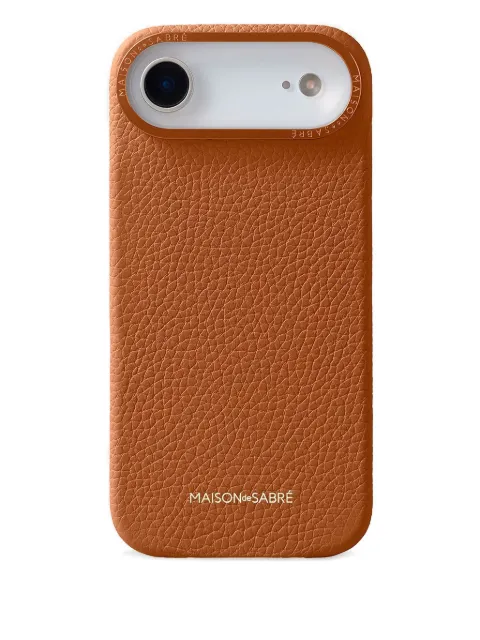 MAISON de SABRÉ logo-lettering leather iPhone 17 air case
